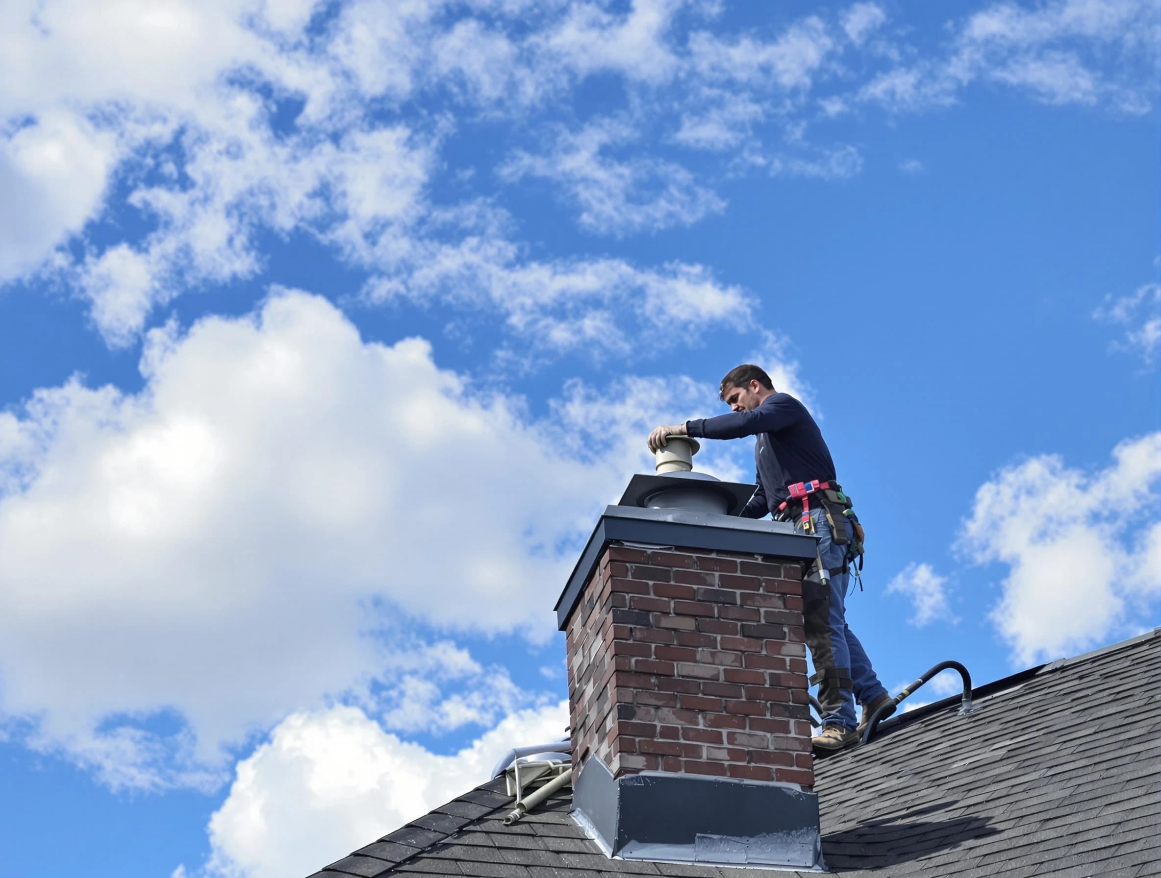 Wheat Ridge Chimney Sweep installing a sturdy chimney cap in Wheat Ridge, CO