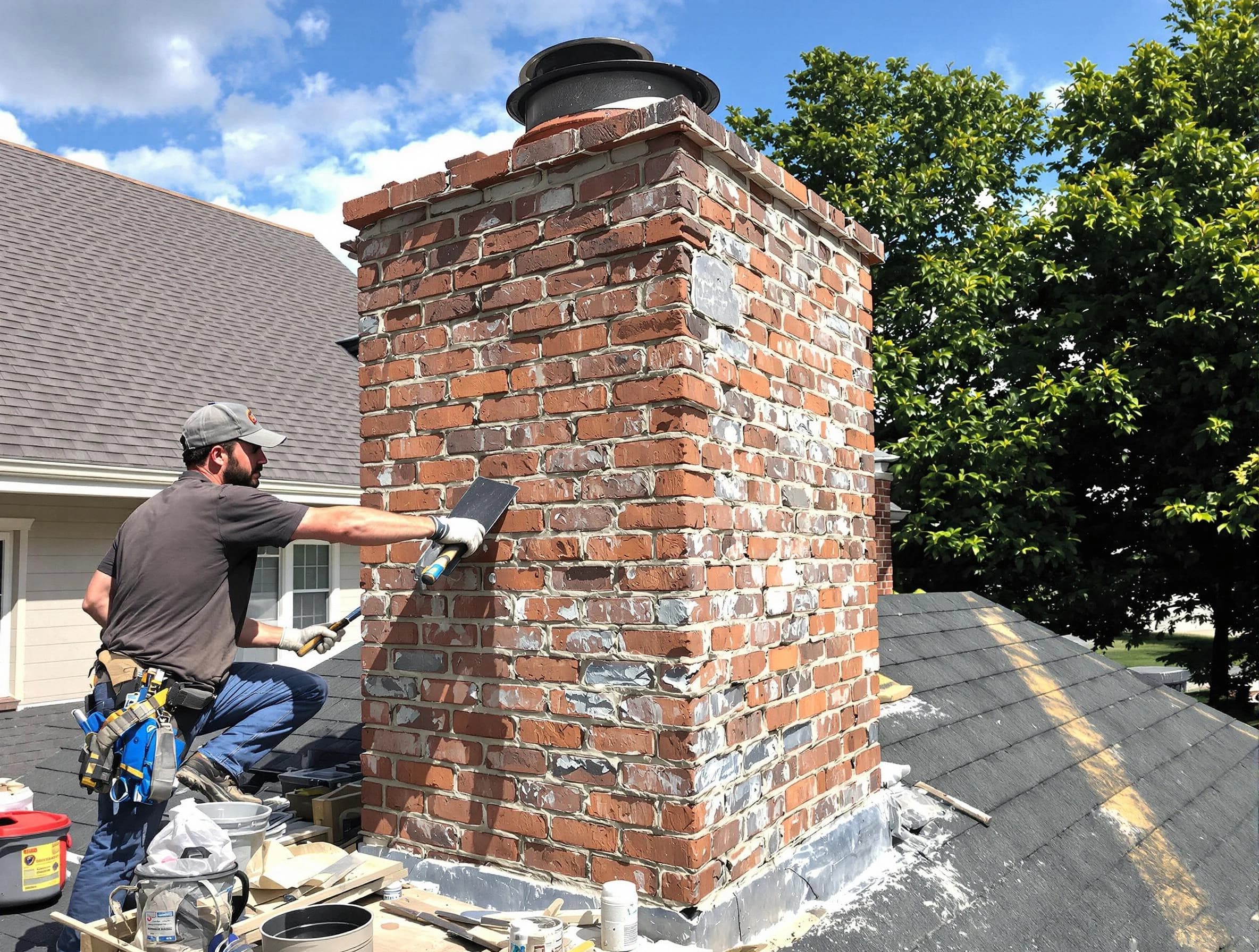 Completed chimney rebuild by Wheat Ridge Chimney Sweep in Wheat Ridge, CO