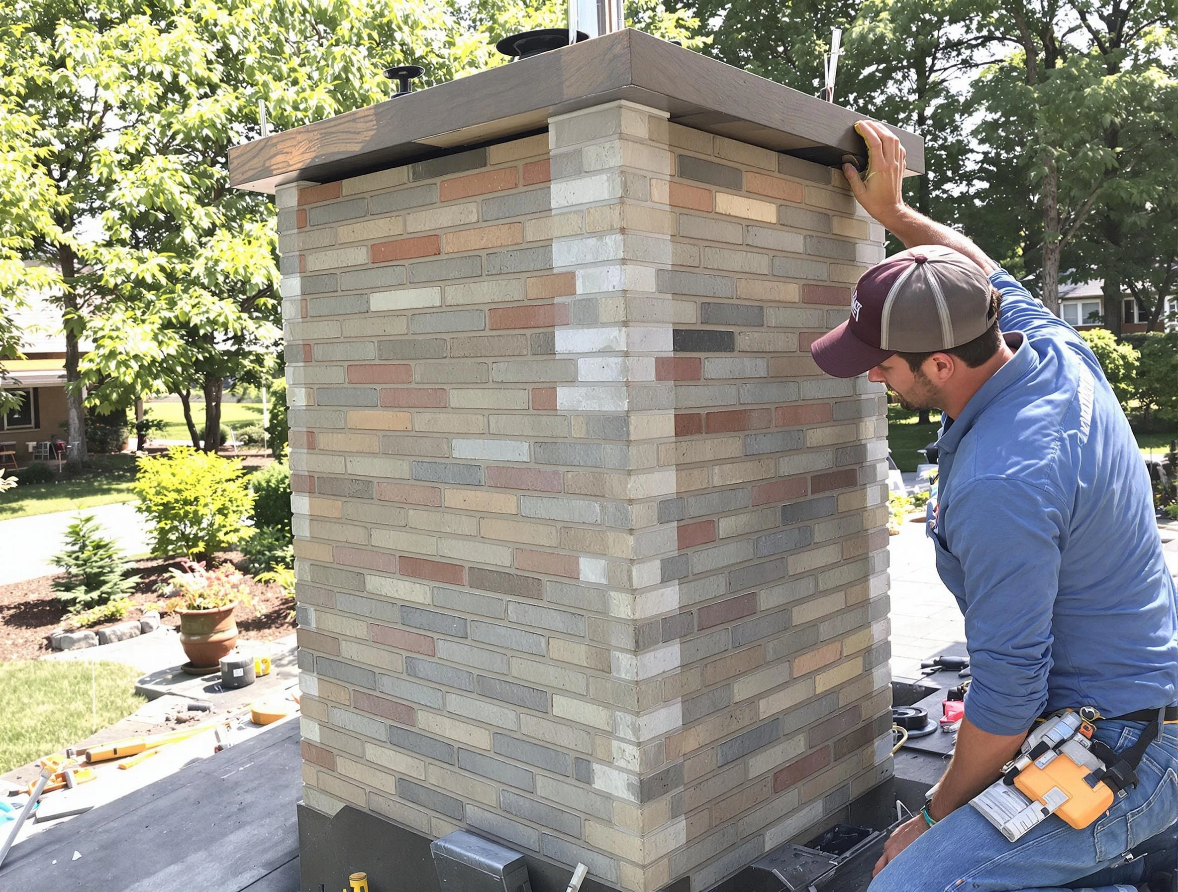 Wheat Ridge Chimney Sweep completing a modern chimney remodel in Wheat Ridge, CO