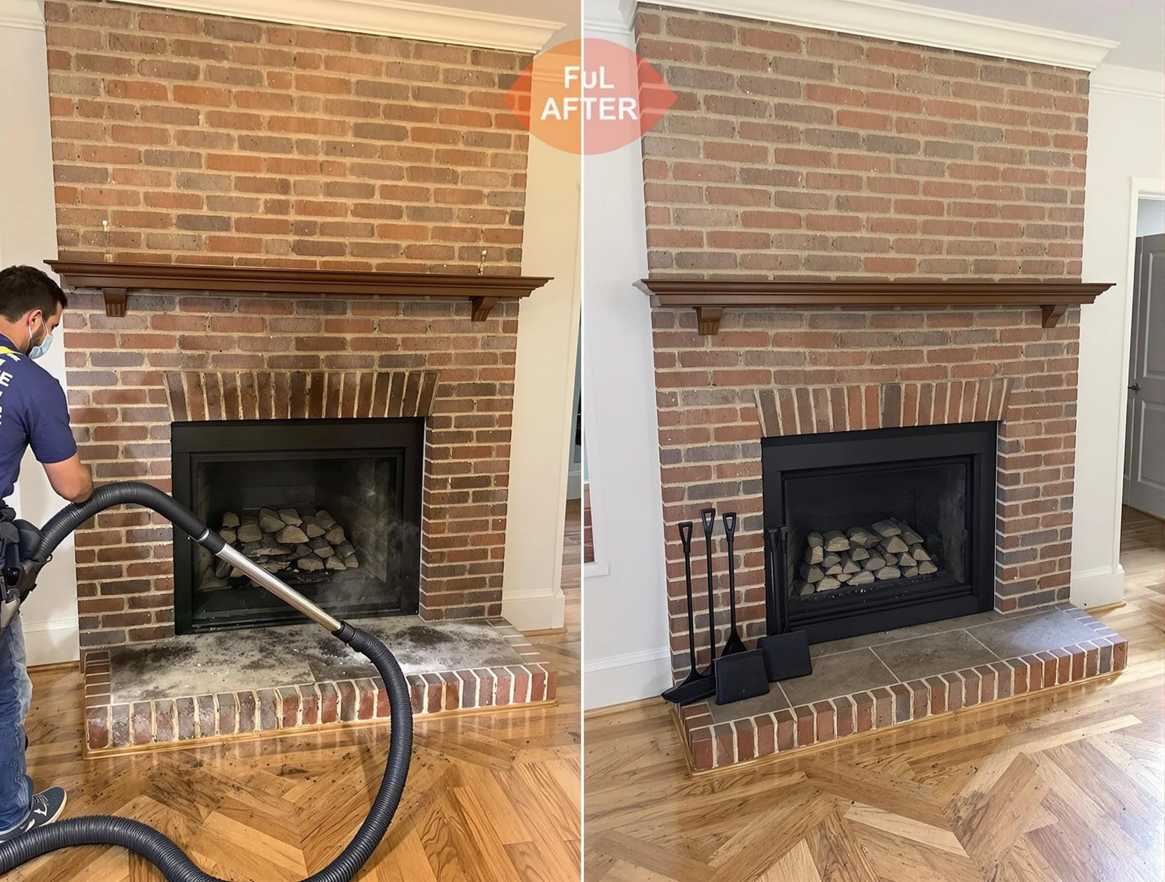 Wheat Ridge Chimney Sweep carefully sanitizing a fireplace in Wheat Ridge, CO