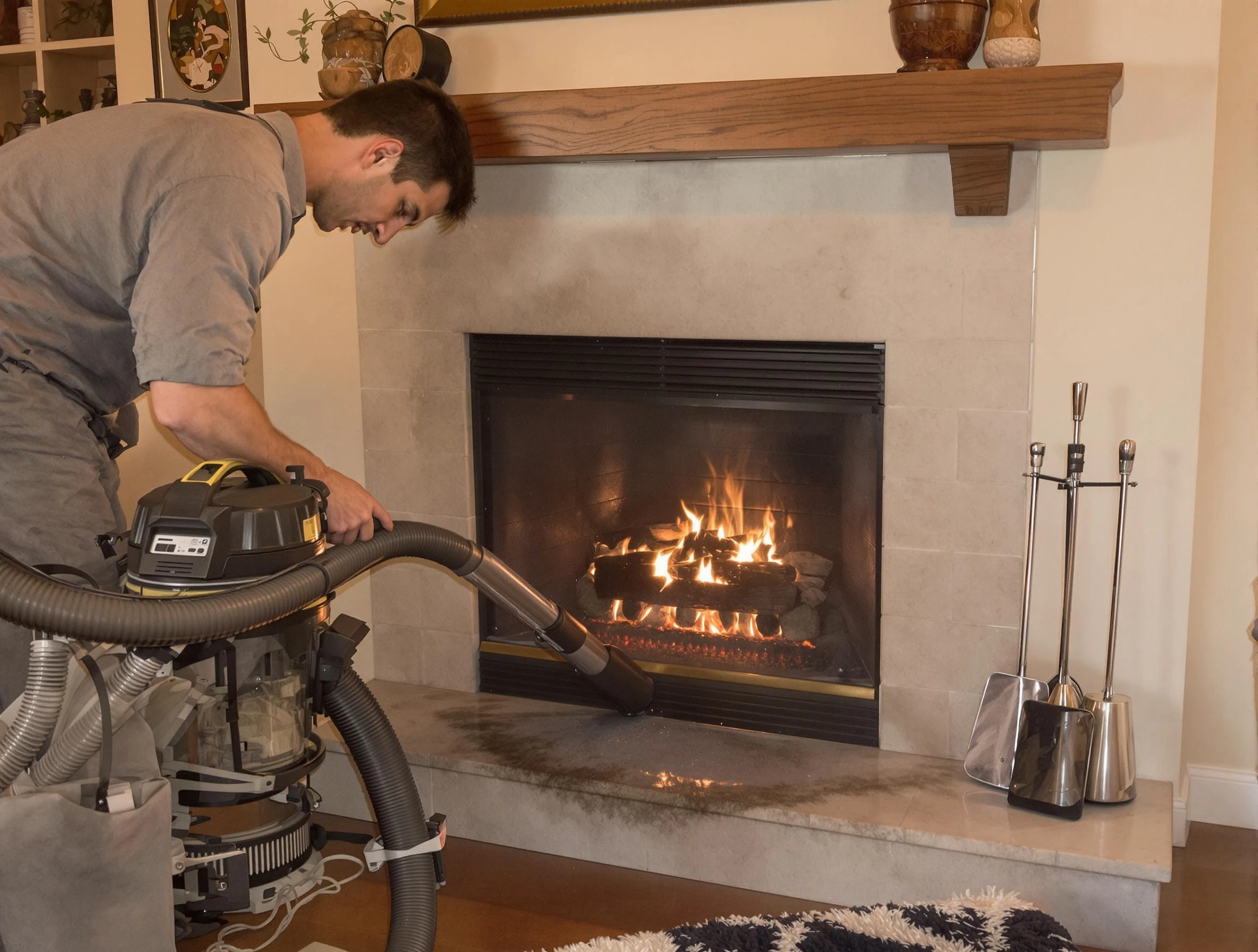 Routine fireplace upkeep by Wheat Ridge Chimney Sweep in Wheat Ridge, CO